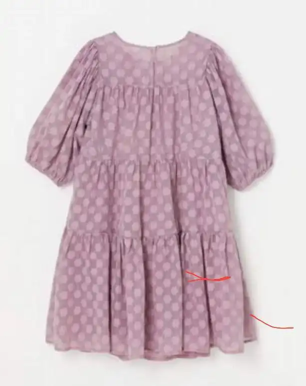 Ярусное платье из шифона, размер 116