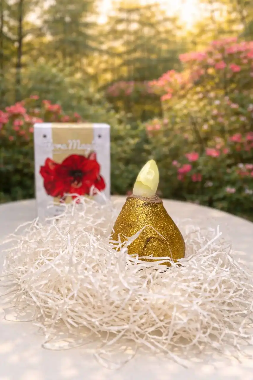 Амариллис в воске — живой цветок без хлопот