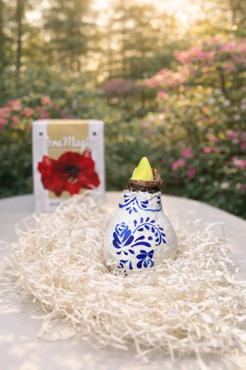 Амариллис в воске — живой цветок без хлопот