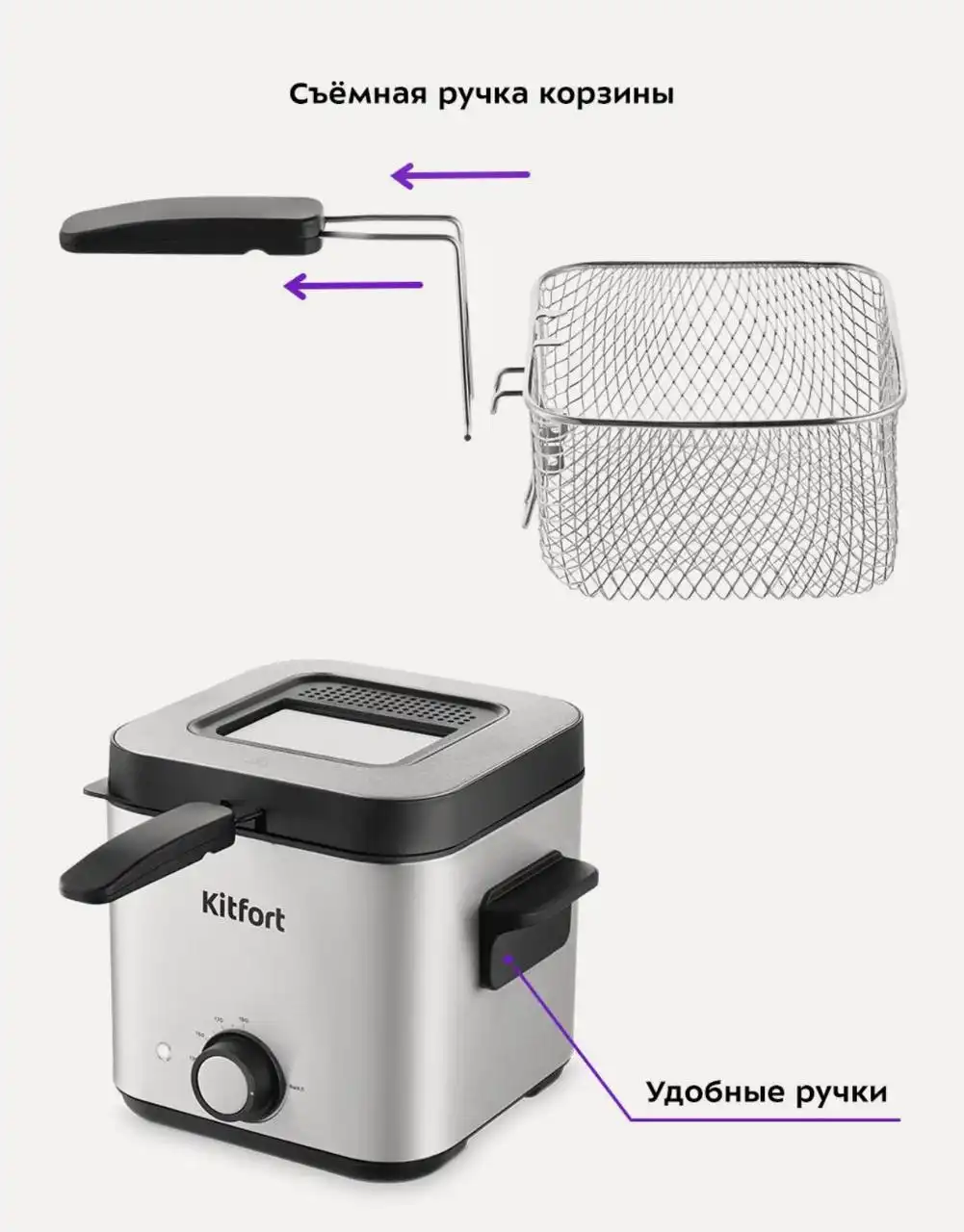 Фритюрница Kitfort КТ-4075 новая в запечатанной коробке - Кухонная техника (Для дома и дачи) в Калининград