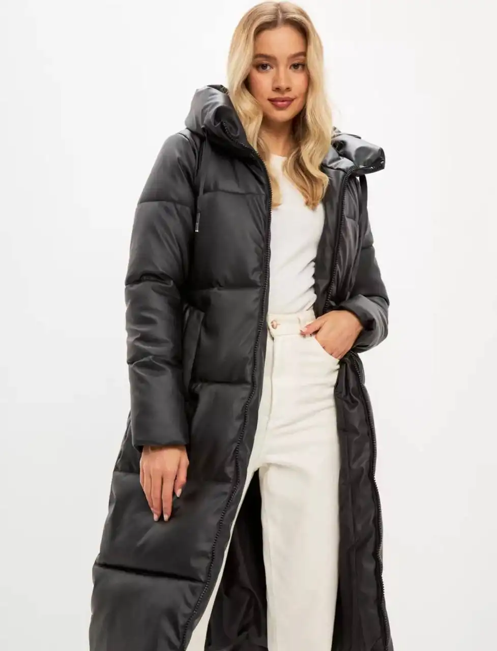 Кожаная утепленная курта размера M/L - Верхняя одежда (Одежда) в Калининград