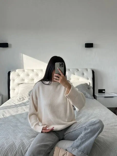 Женский свитер турецкой вязки One-Size (42-48) - Женская одежда в Калининград