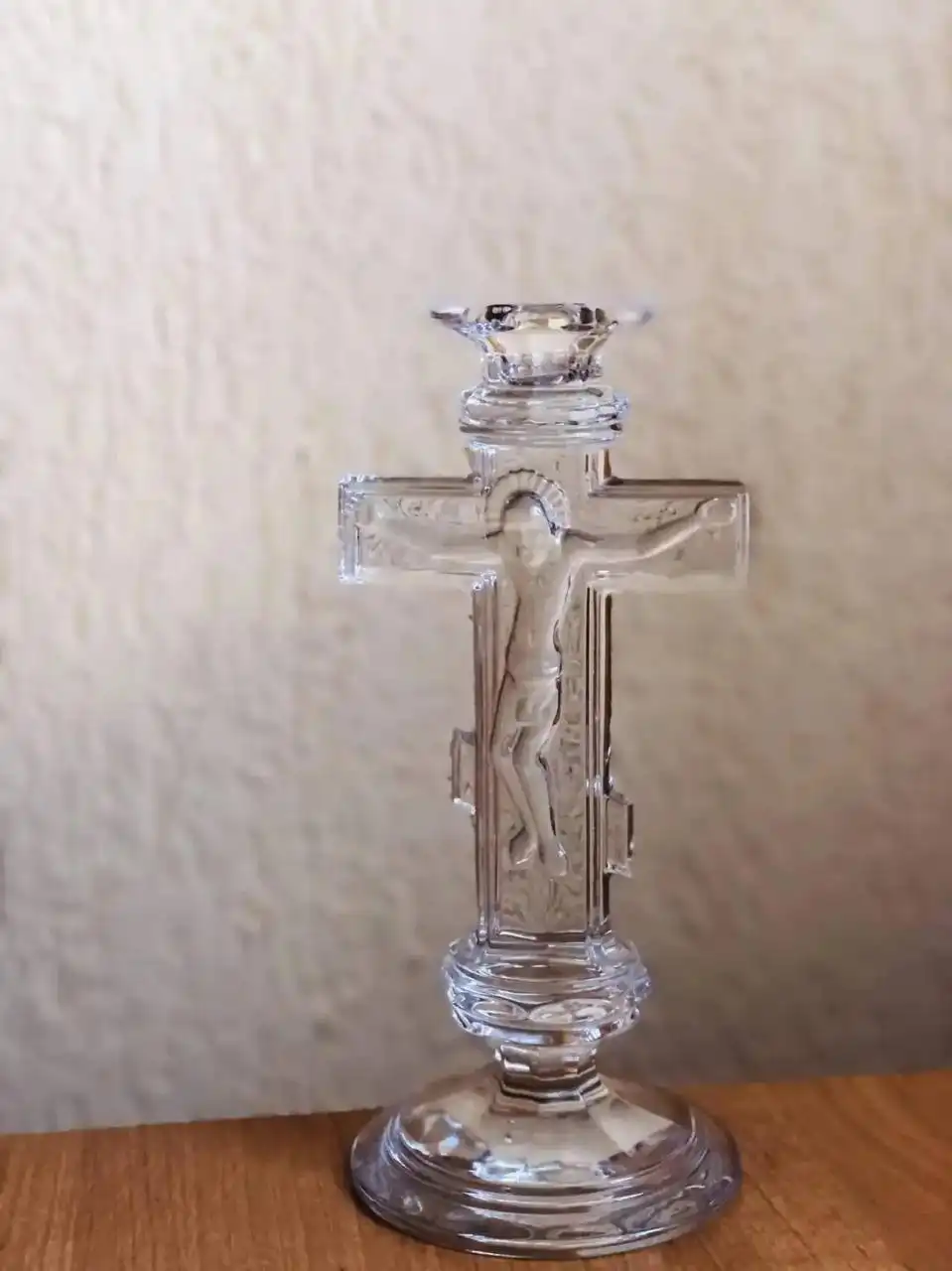 Подсвечник Распятие хрустальный - Хрусталь (Барахолка) в Калининград