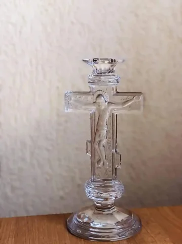 Подсвечник Распятие хрустальный - Часы в Калининград