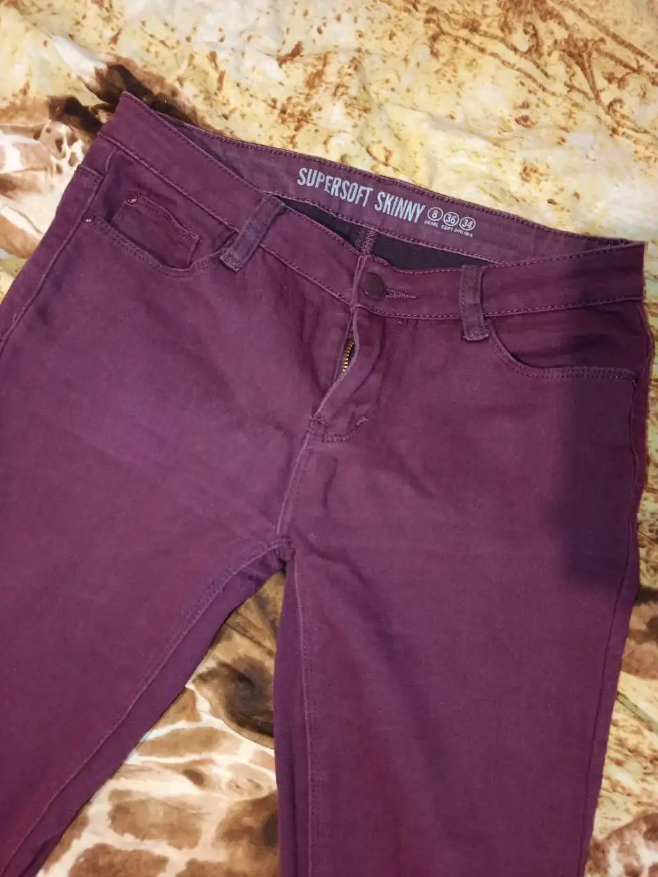 Бордовые женские джинсы 42 размера - Джинсы (Одежда) в Калининград
