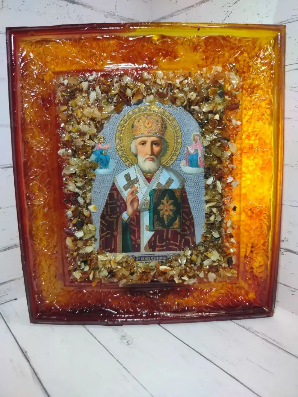 Православные иконы из янтаря ручной работы на заказ - Рукоделие (Хобби и отдых) в Калининград