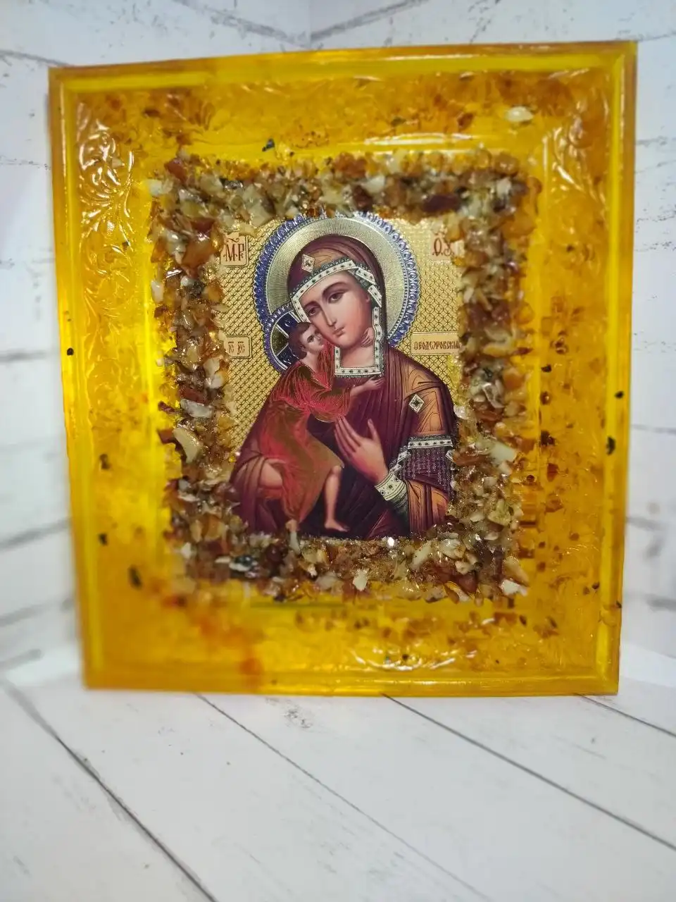 Православные иконы из янтаря ручной работы на заказ - Рукоделие (Хобби и отдых) в Калининград