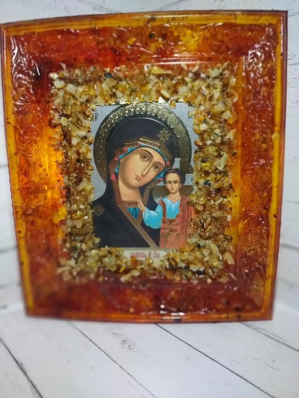 Православные иконы из янтаря ручной работы на заказ - Рукоделие (Хобби и отдых) в Калининград