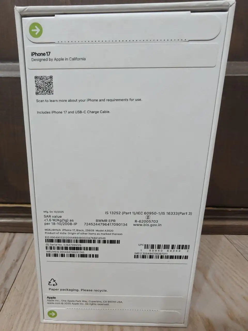 Продам iPhone 17 Black 256 GB - Телефоны и смартфоны (Электроника) в Калининград