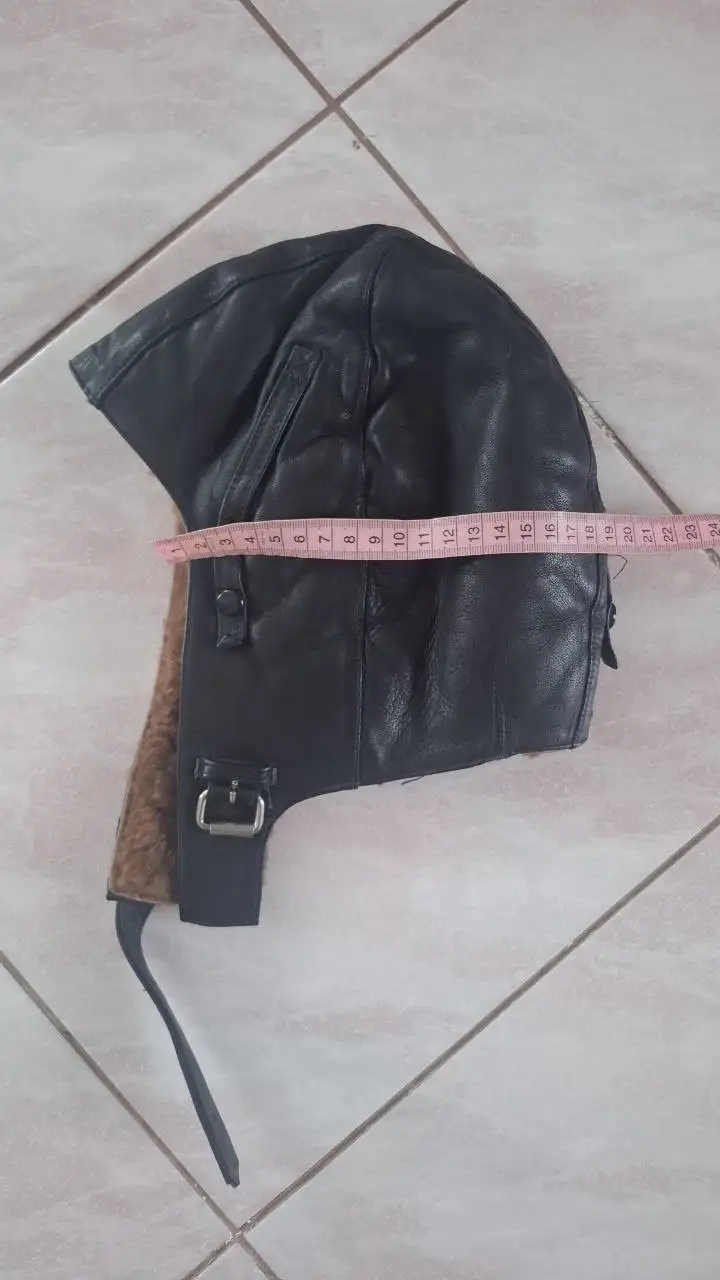 Шапочка танкиста из натуральной кожи с мехом - Головные уборы (Одежда) в Калининград