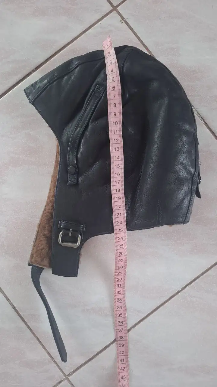 Шапочка танкиста из натуральной кожи с мехом - Головные уборы (Одежда) в Калининград