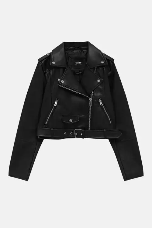 Укороченная куртка в байкерском стиле Pull and Bear - Верхняя одежда (Одежда) в Калининград