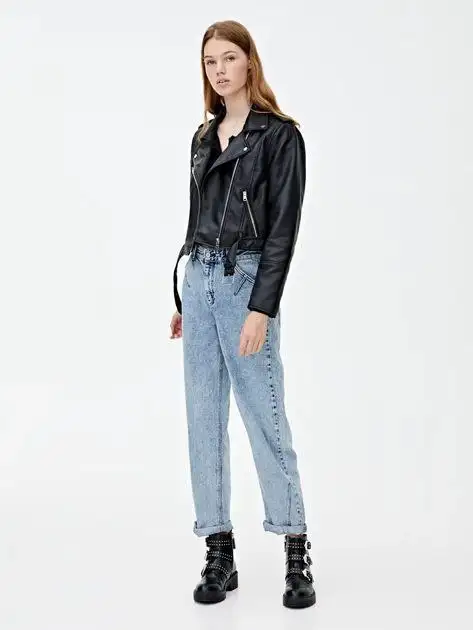 Укороченная куртка в байкерском стиле Pull and Bear - Верхняя одежда (Одежда) в Калининград