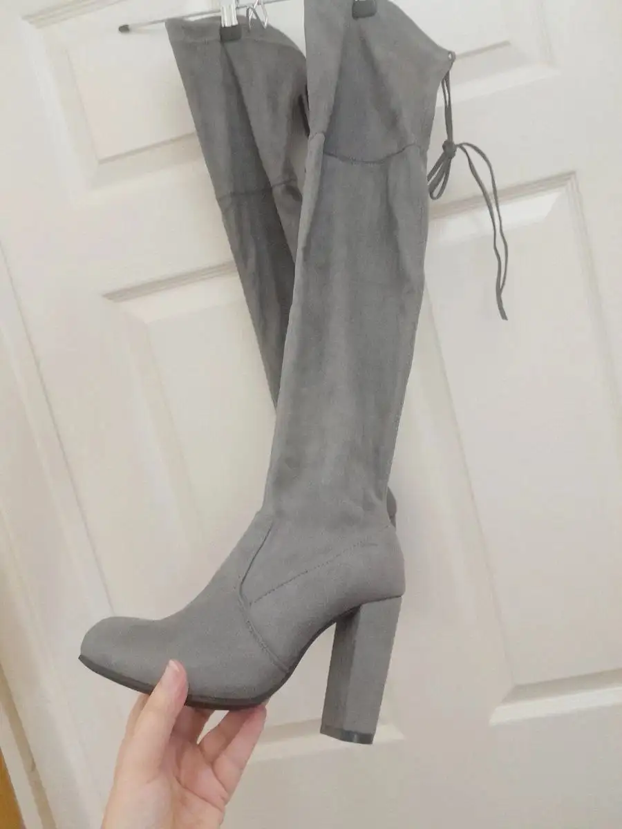 Чёрные ботфорты V By Very и серые No Doubt 36 размера - Обувь (Одежда) в Калининград