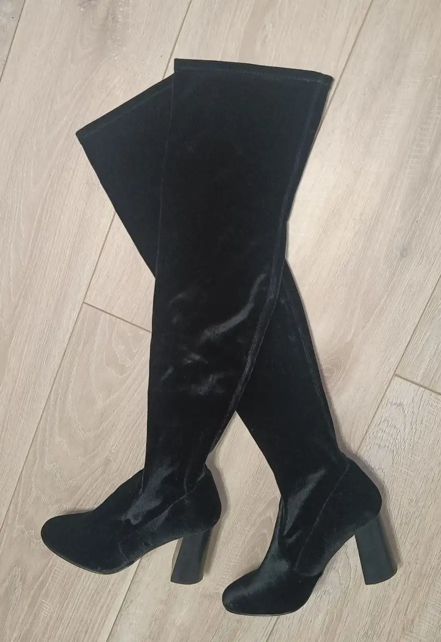 Чёрные ботфорты V By Very и серые No Doubt 36 размера - Обувь (Одежда) в Калининград