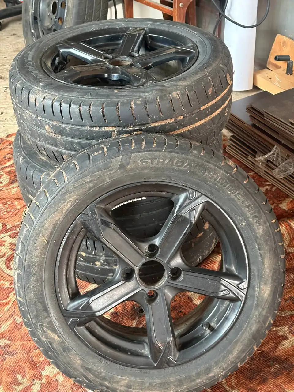 Литные диски Alcasta m19 с резиной Viatti Strada Asimmetrico 185/60 R14 - Диски и колеса (Запчасти) в Ижевск