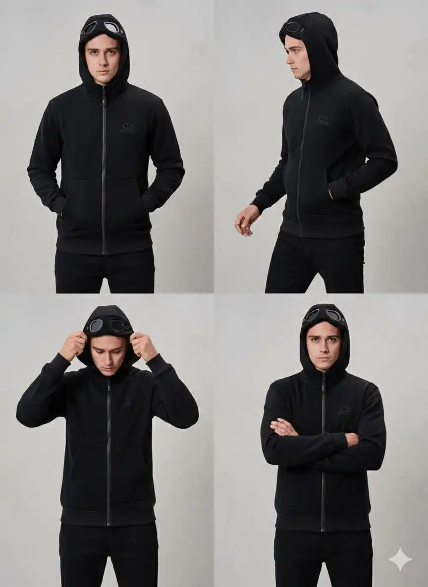 Худи с капюшоном и очками на молнии