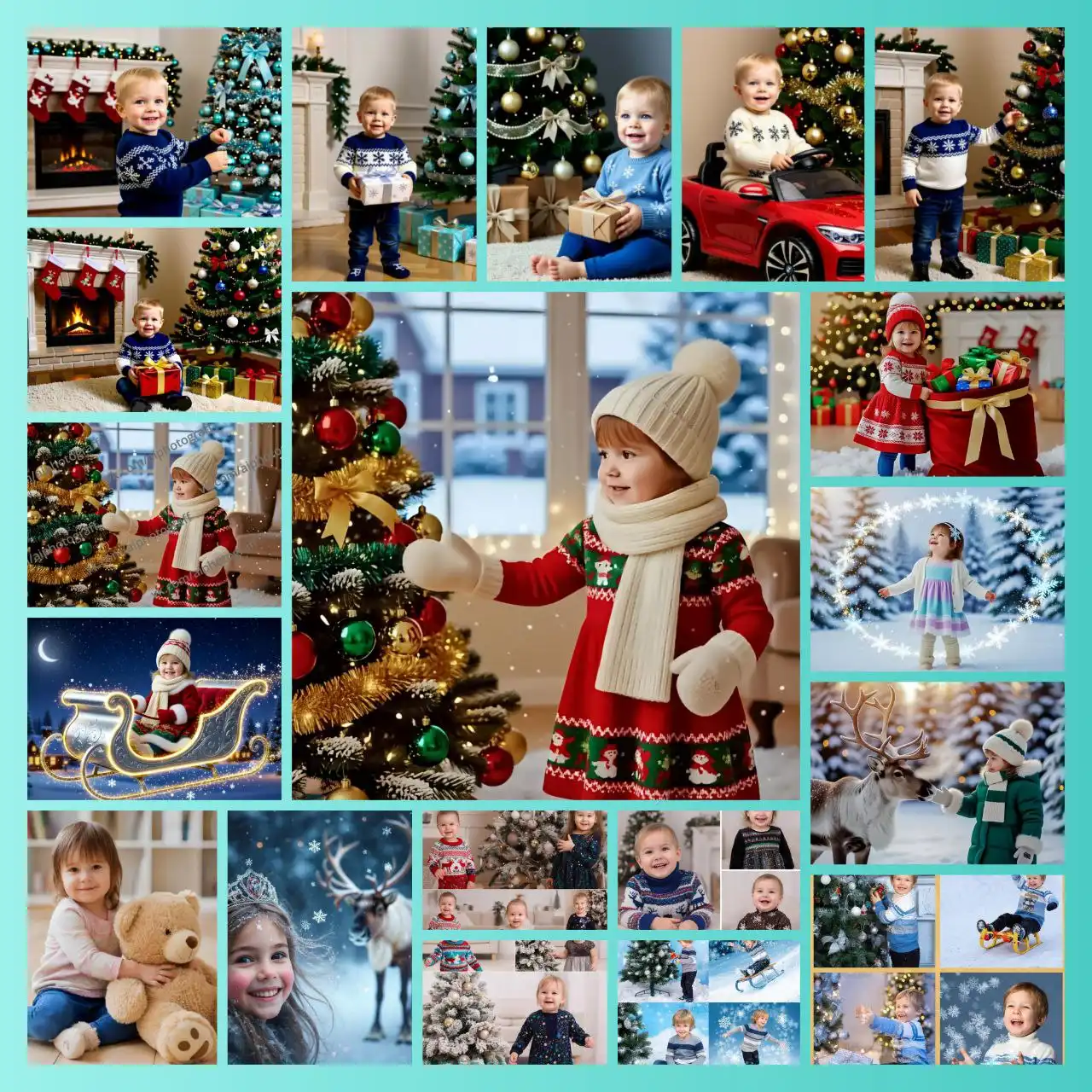 Нейрофото и видео-открытки к Новому году