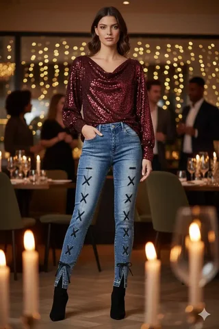 Эксклюзивные джинсы со шнуровкой - Одежда в Воронеж