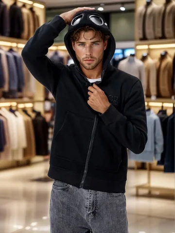 Худи на молнии с очками на капюшоне - Детская обувь в Воронеж