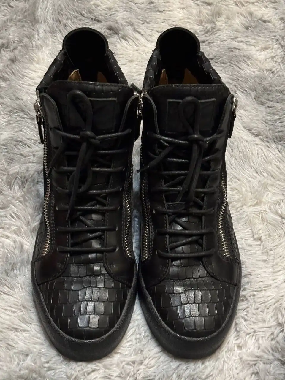 Кеды Giuseppe Zanotti Croc-Embossed London 42 размер - Обувь (Одежда) в Москва