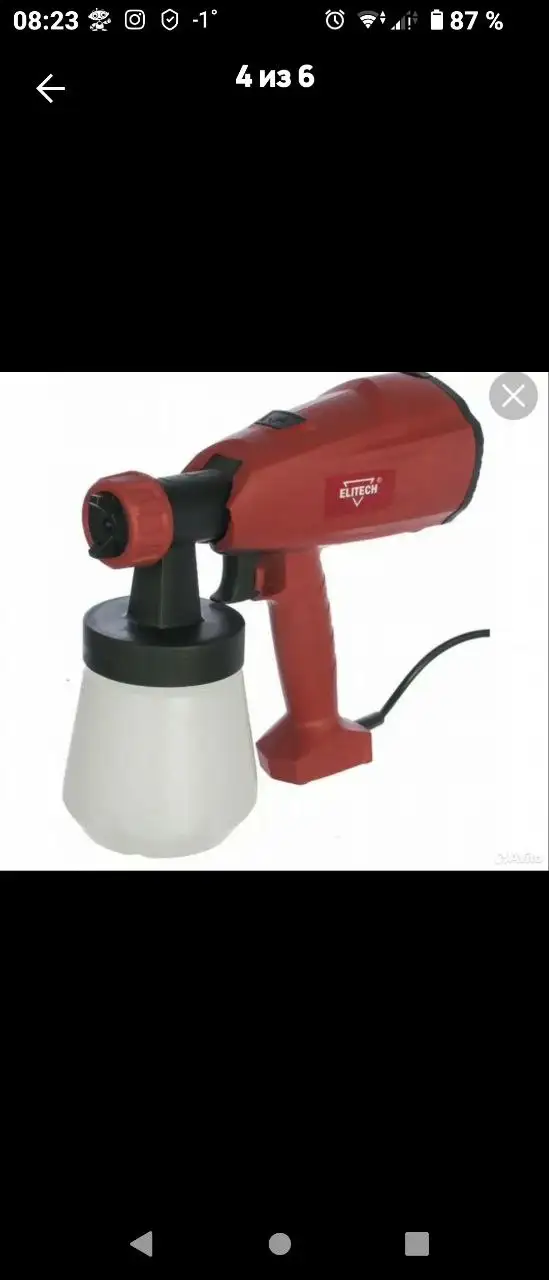 Краскопульт электрический ELITECH КЭ 350 П новый в упаковке - Инструменты (Барахолка) в Москва