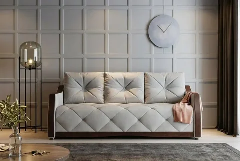 Диван Чарли в каретной стяжке с креслом-компаньоном - Кашпо в Москва