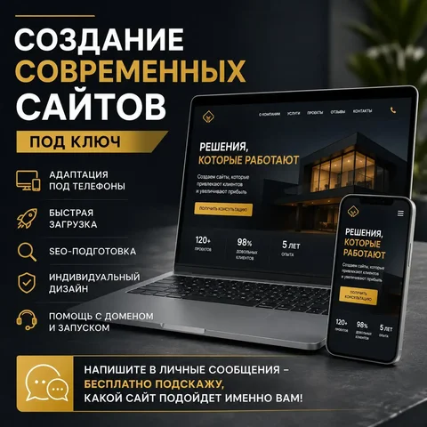 Создание современных сайтов под ключ - Программирование в Москва