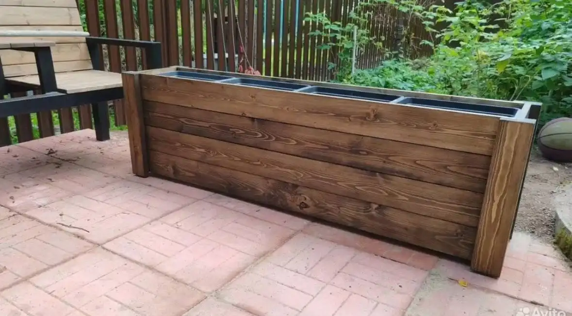 Кашпо для сада и дома из массива дерева - Садовые принадлежности (Для дома и дачи) в Томск