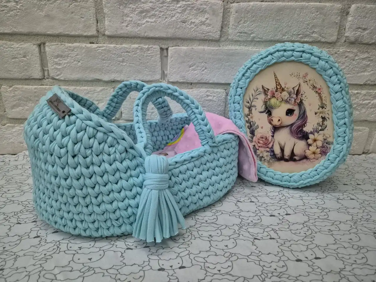Вязаная люлька и корзина для куклы ручной работы - Рукоделие (Хобби и отдых) в Томск