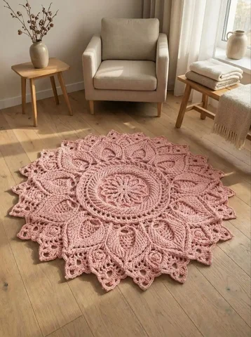 Вязаный рельефный ковер Лотос - Бани и сауны в Томск