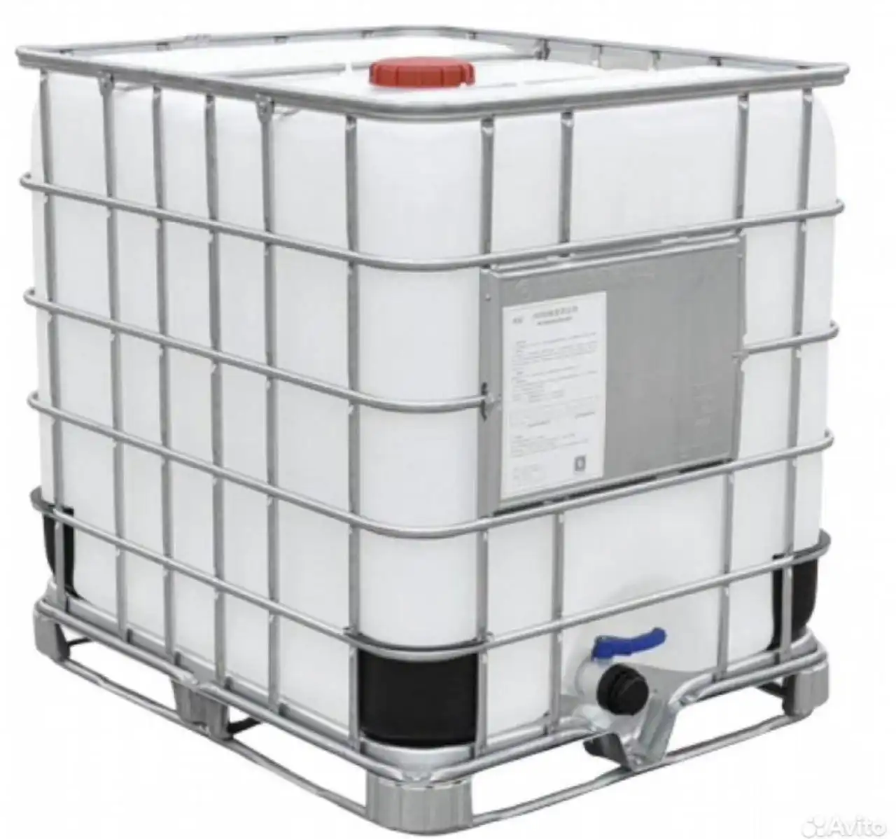 Еврокуб 1000л с краном и обрешеткой