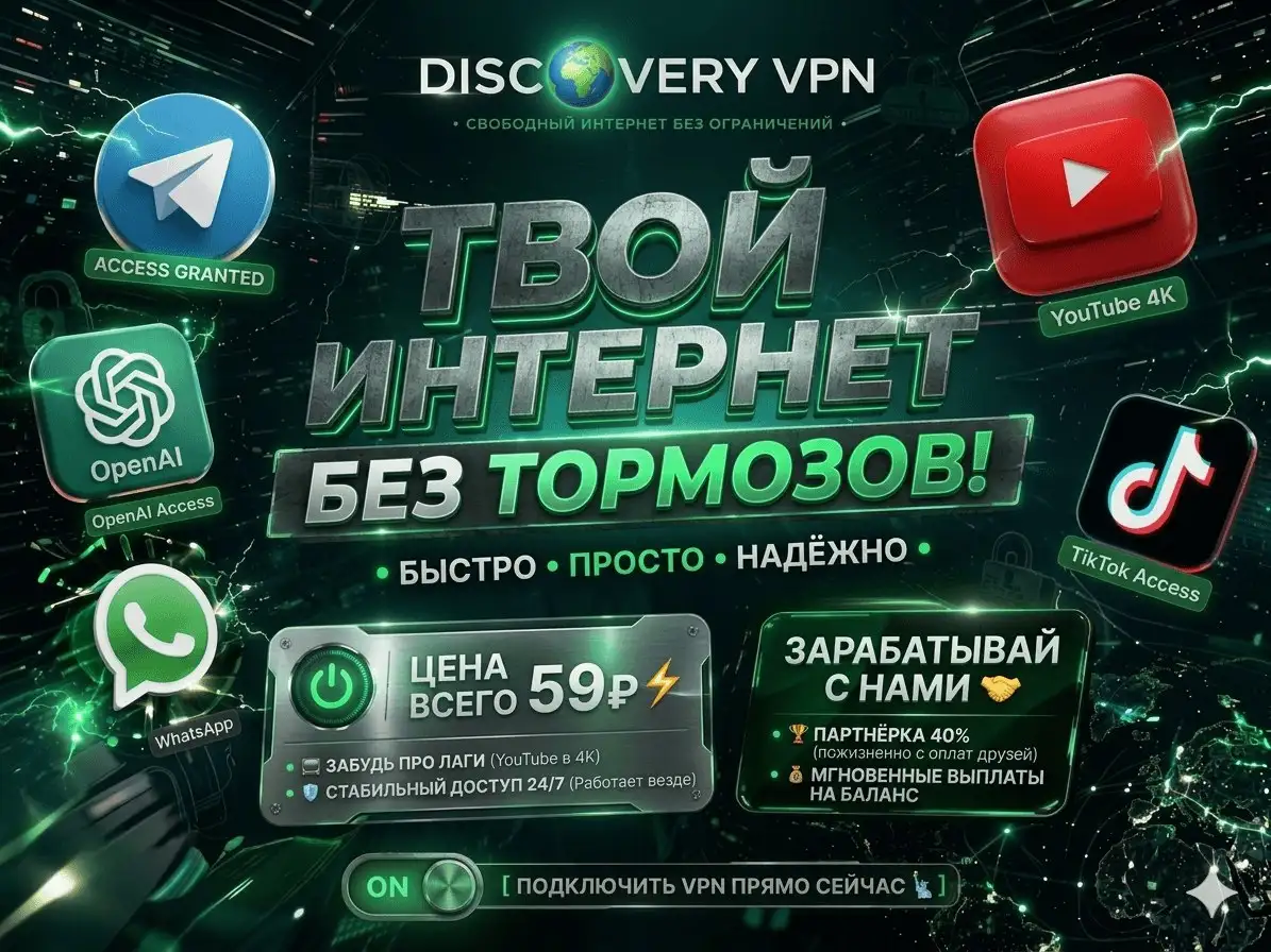Discovery VPN - Быстрый и стабильный интернет без ограничений - VPN (Услуги) в Самара