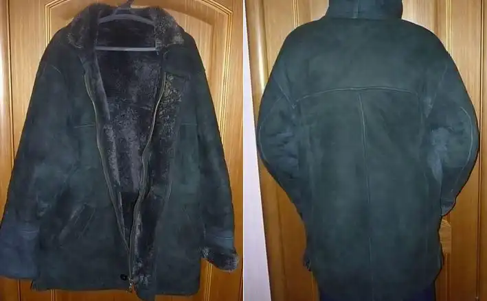 Мужская натуральная дубленка 52 размера