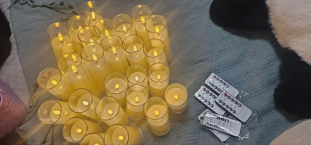 Свечи с эффектом мерцания на батарейках с пультом - Бани и сауны в Томск