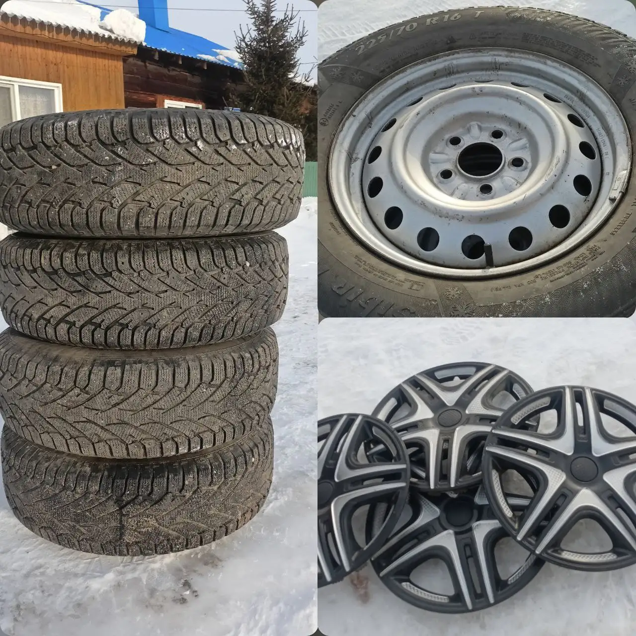 Комплект зимней резины на дисках Matador 225/70 r16 - Шины и диски (Авто) в Томск