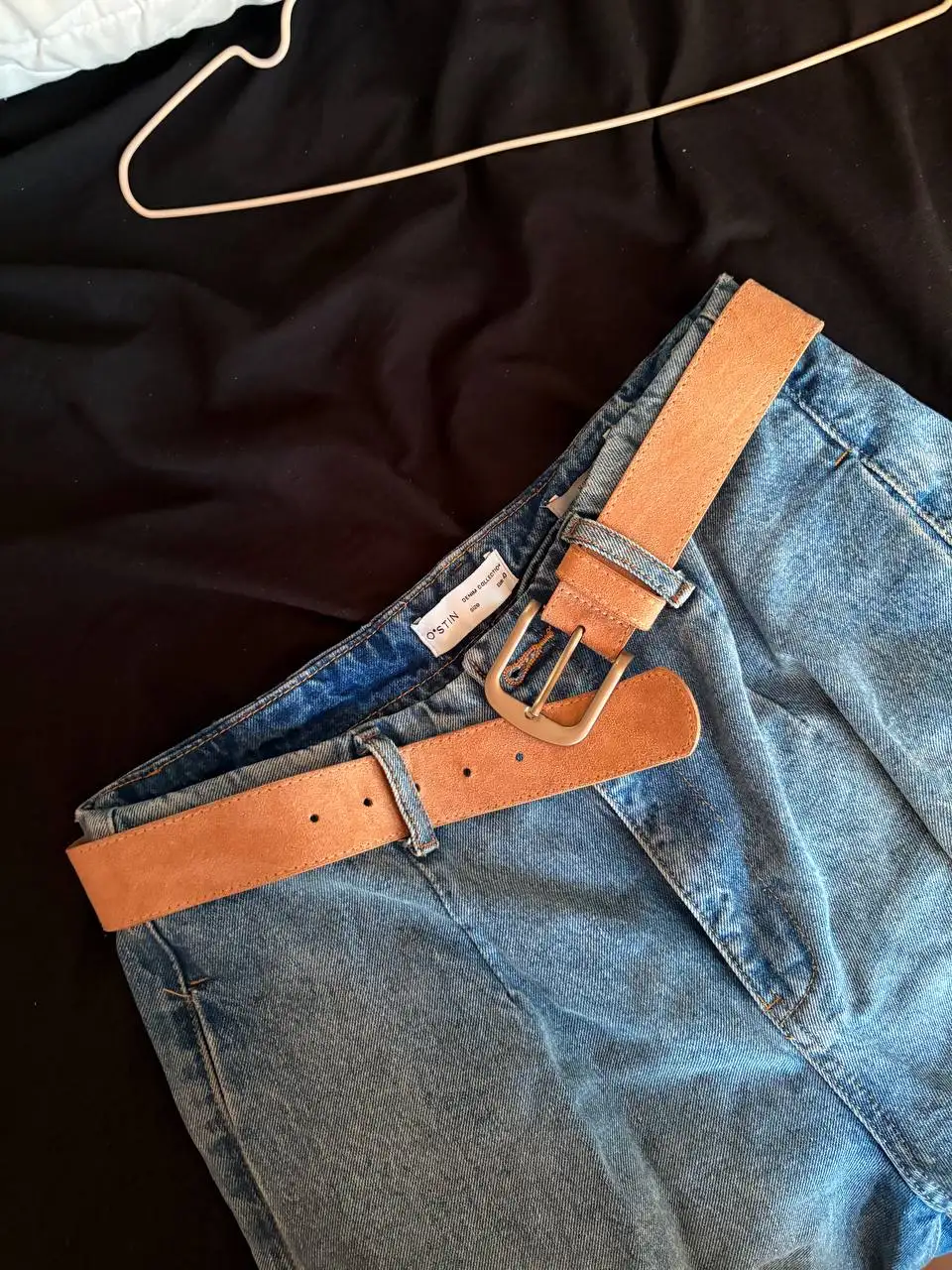 Джинсы укороченные с ремнем - Джинсы (Одежда) в Томск