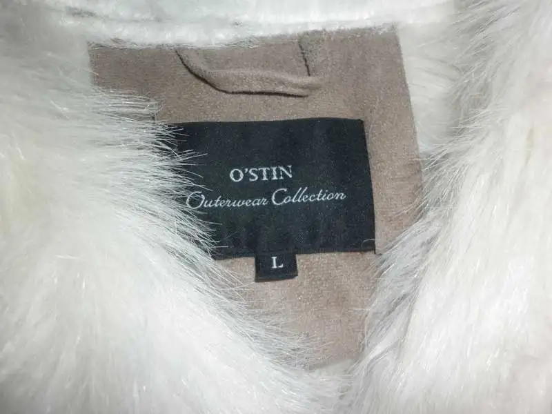 Двубортная дубленка с длинным мехом OSTIN размер L - Верхняя одежда (Одежда) в Томск