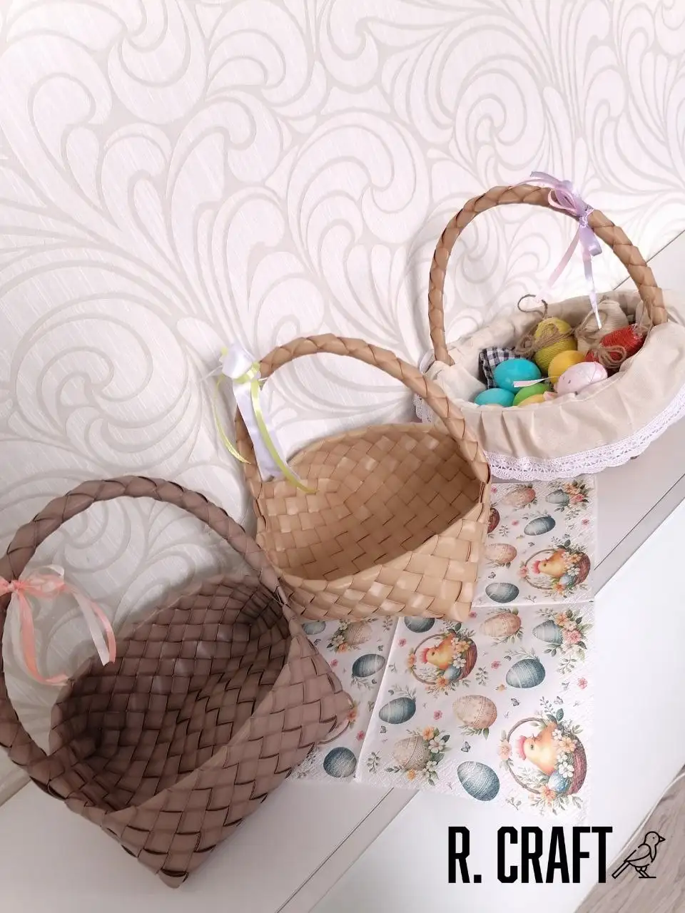 Пасхальные лукошки из ротанга с вкладышем - Пасхальные товары (Хобби и отдых) в Томск