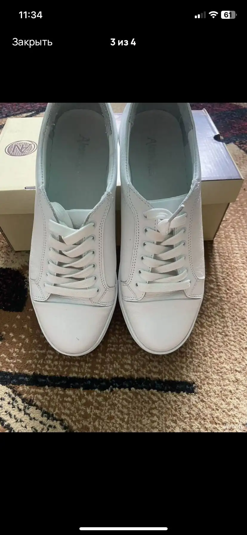 Белые кеды Alessio Nesca размер 41 - Обувь (Одежда) в Томск