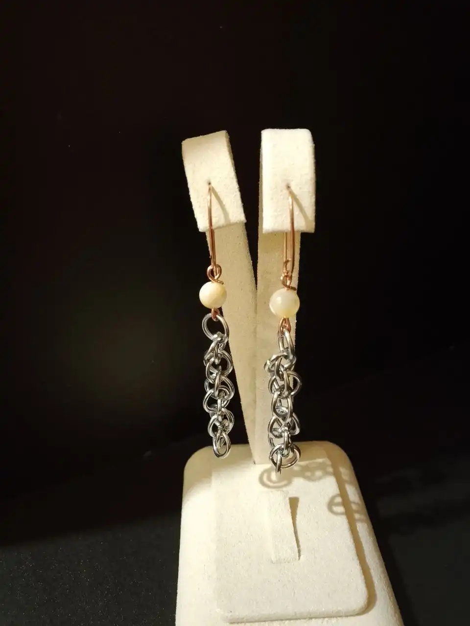Серьги ручной работы с натуральным перламутром