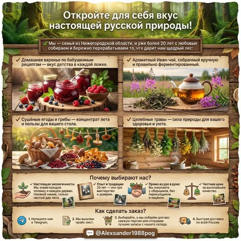 Домашние лесные продукты из Нижегородской области - Барахолка в Неизвестно