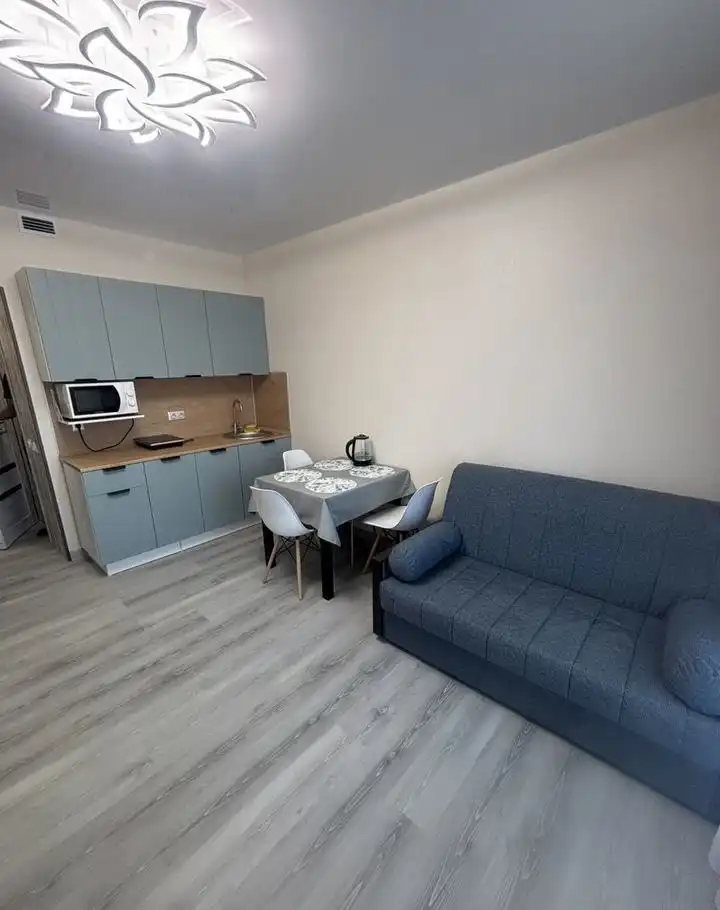 Квартира-студия с ремонтом и мебелью в новом доме