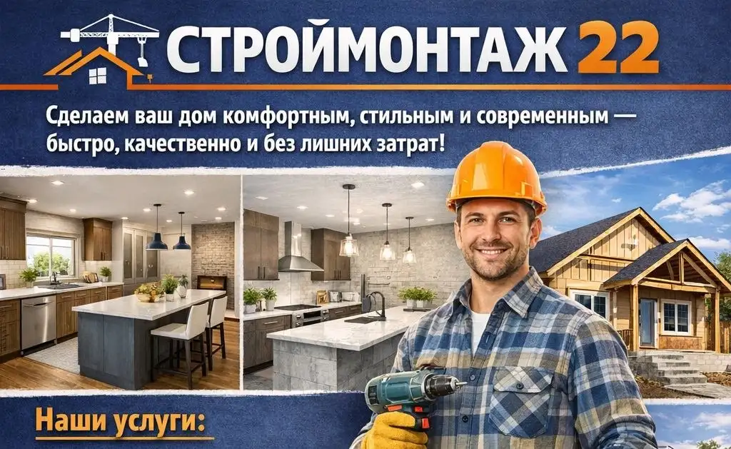 СТРОЙМОНТАЖ 22: Полный комплекс строительных и ремонтных работ - Ремонт и строительство (Услуги) в Барнаул