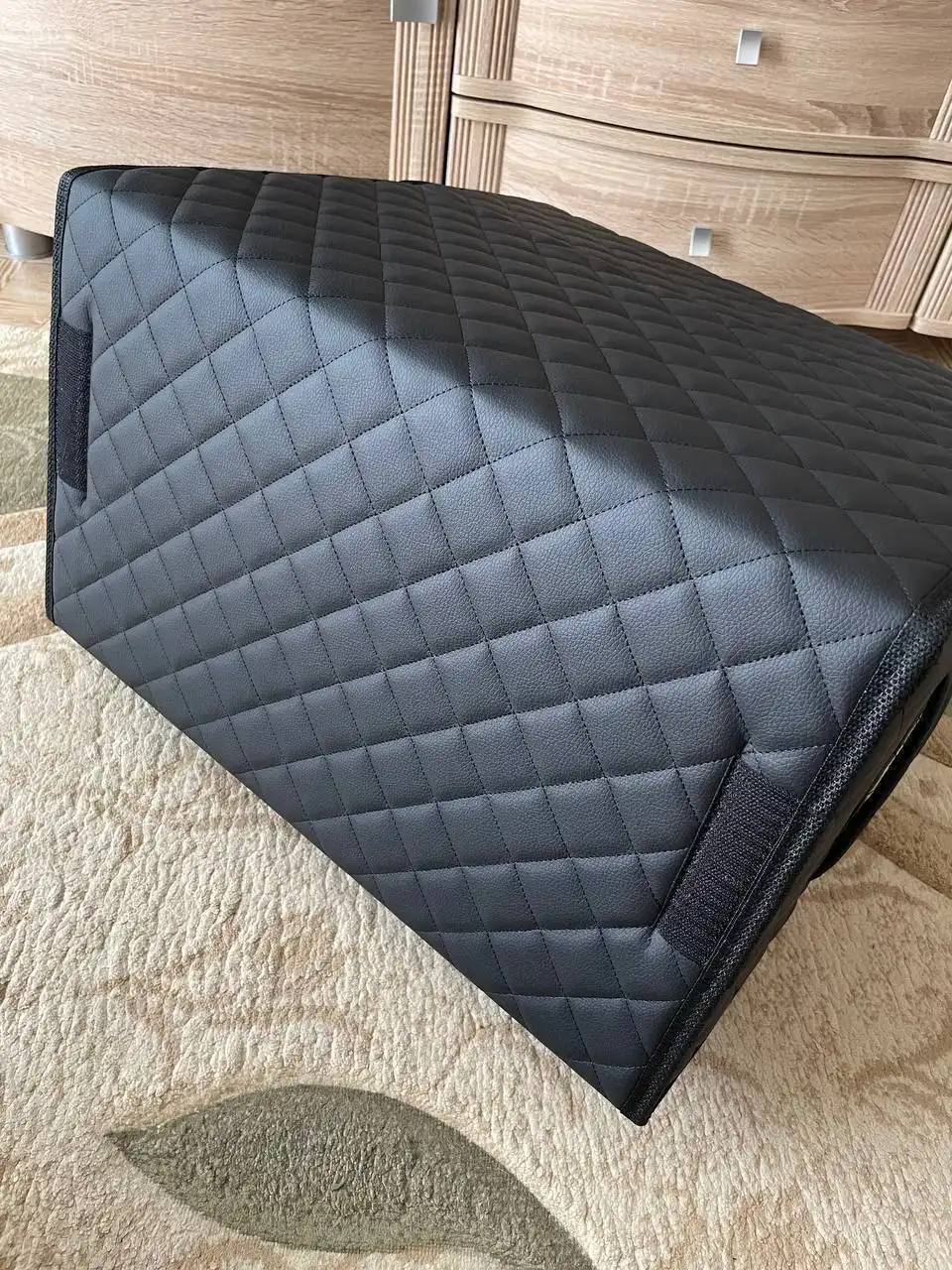 Органайзер в багажник 50см из эко-кожи с вышивкой