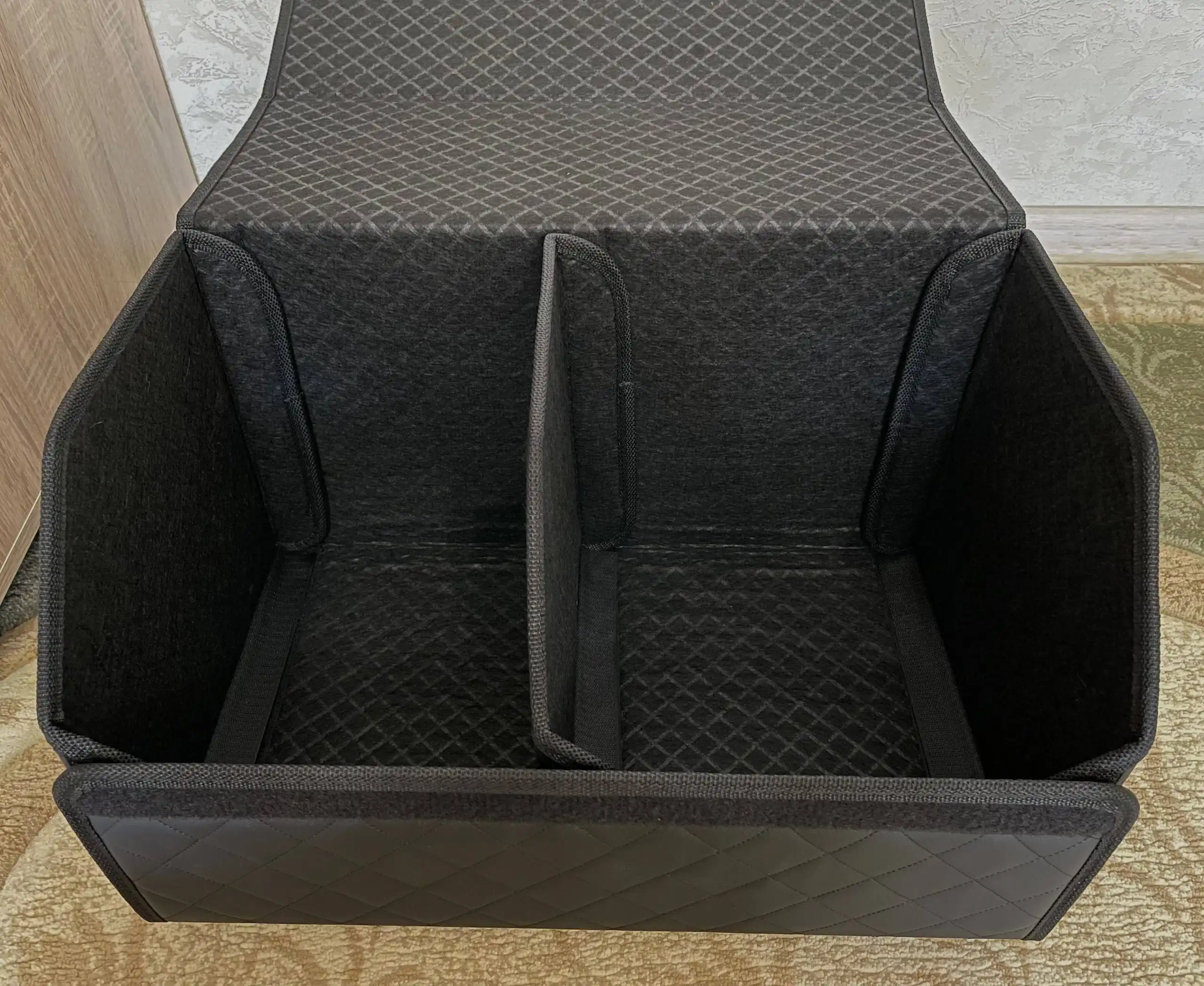 Органайзер в багажник 50см из эко-кожи с вышивкой - Аксессуары (Авто) в Новосибирск