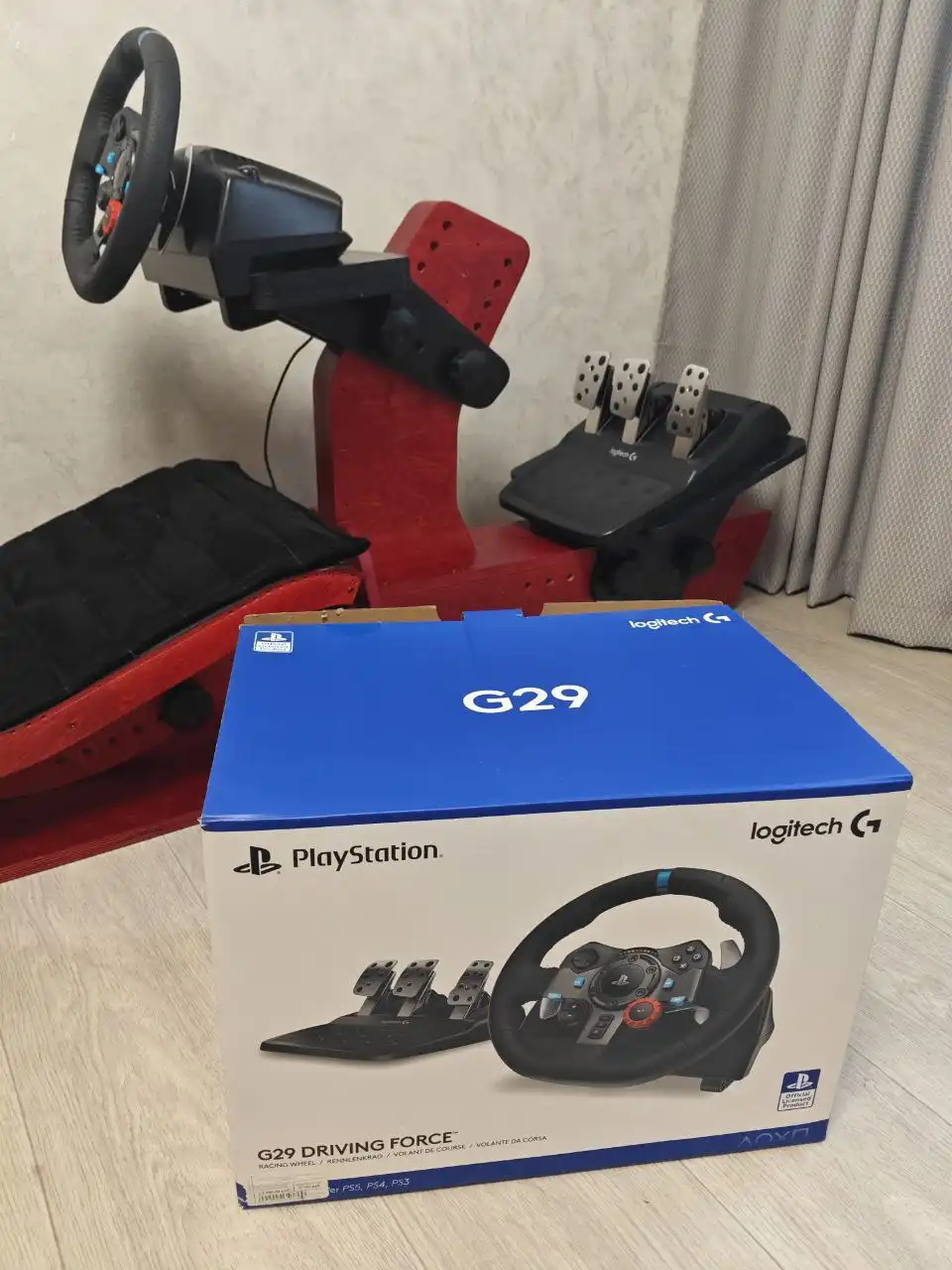 Руль для симулятора с педалями и комплектом