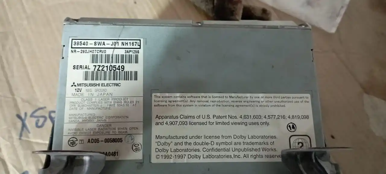 Магнитола оригинальная на Honda CRV 3