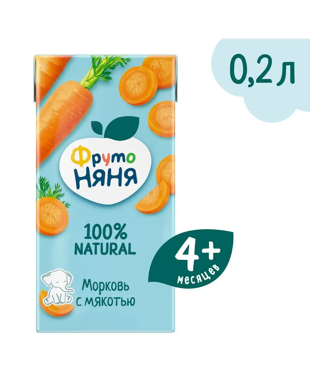 Нектар ФрутоНяня Морковь 0.2 л - Детское питание (Товары для детей) в Владивосток
