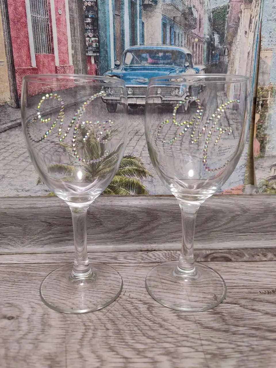 Набор хрустальных бокалов с ручной отделкой - Посуда (Для дома и дачи) в Владивосток
